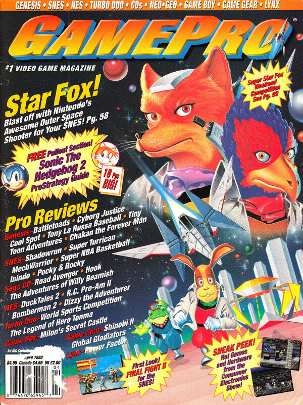 GamePro 045 (Apr 1993) Star Fox cover